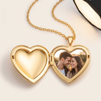 Thumbnail for Floral Heart Photo Locket Necklace, view 6