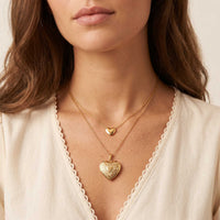 Thumbnail for Floral Heart Photo Locket Necklace, view 7