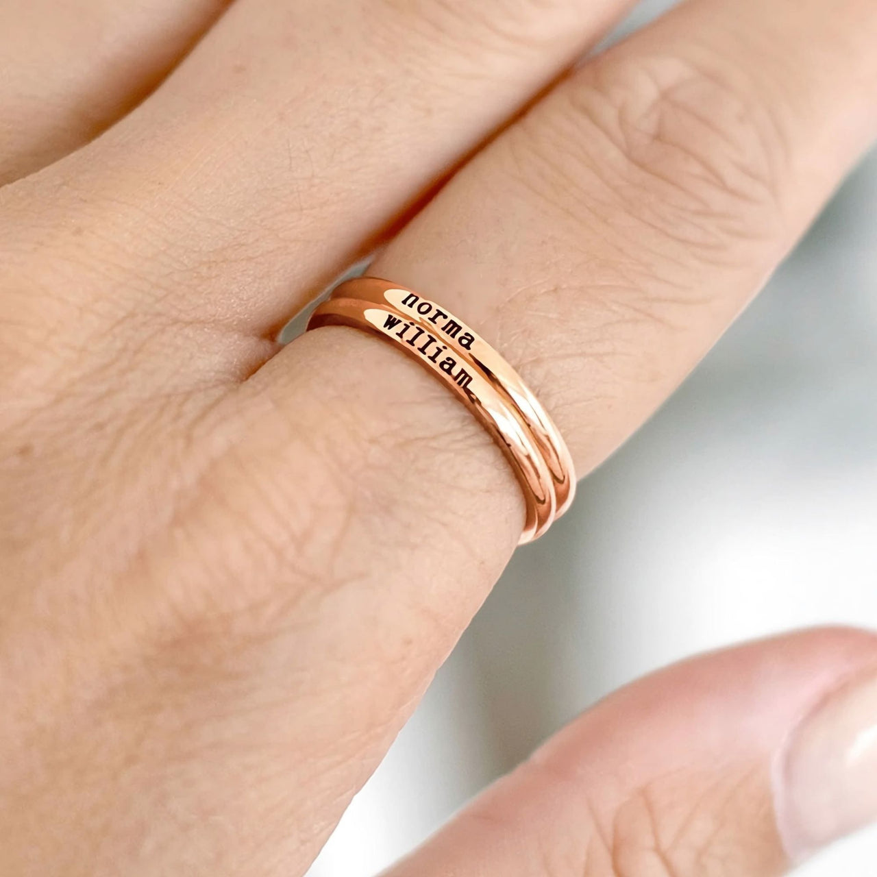 Petite Custom Name Ring