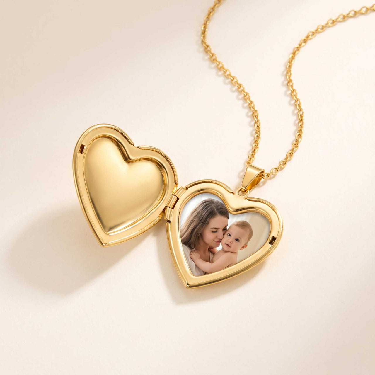 Heart Photo Locket Necklace