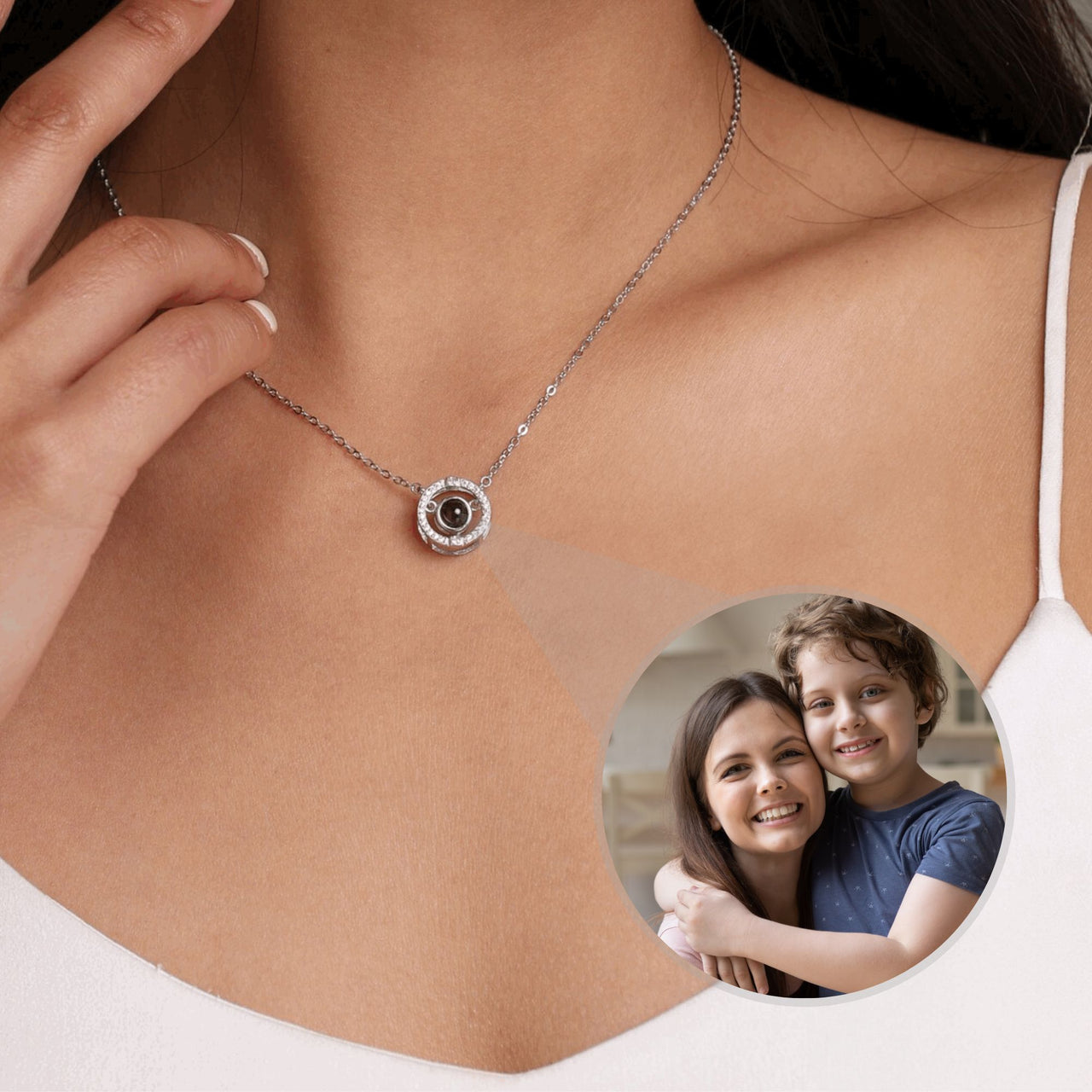 Circular Photo Necklace