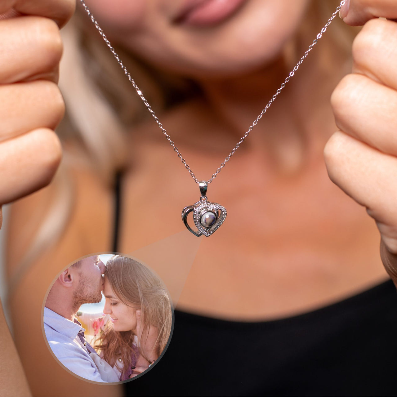 Lovers Photo Necklace