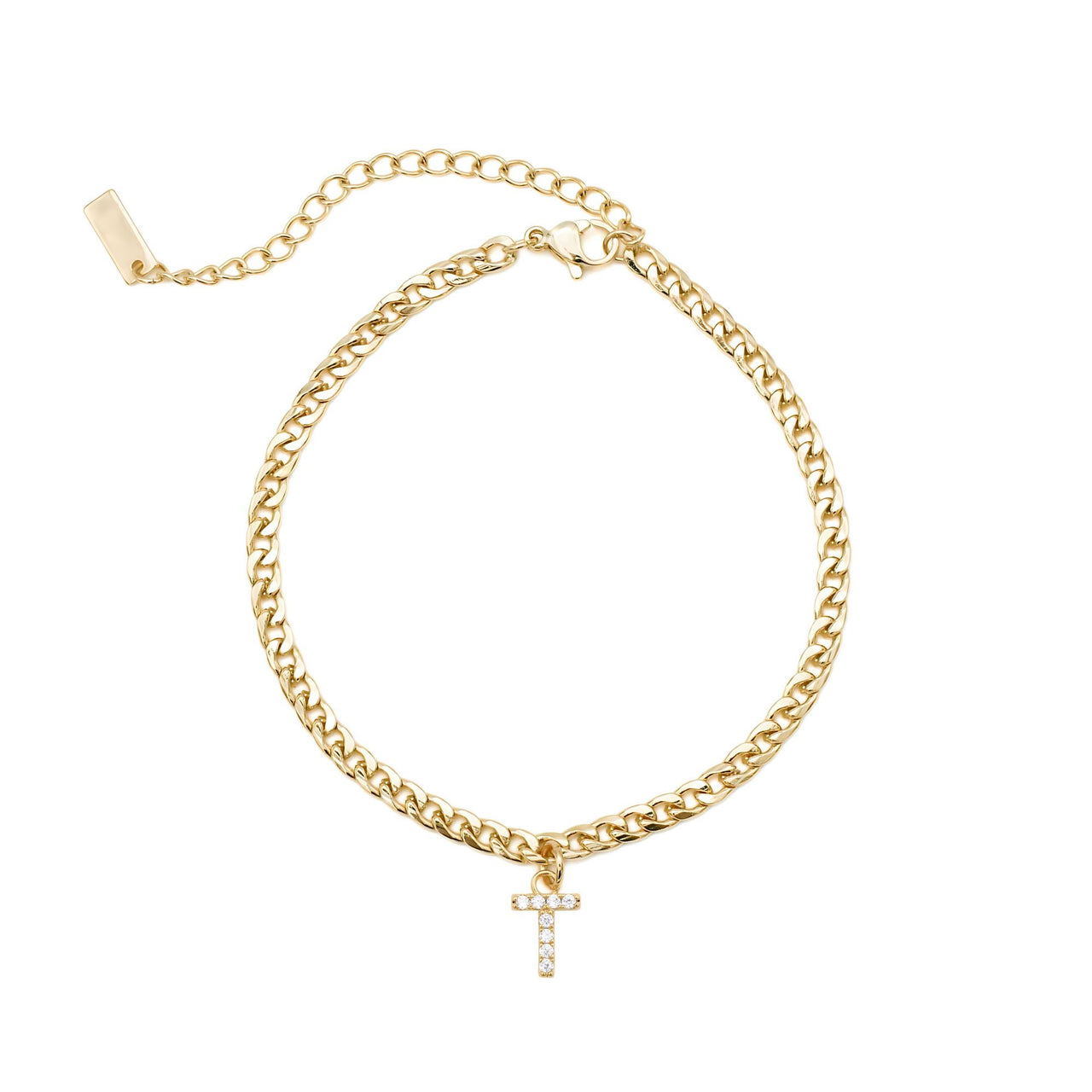 Gold Initial Anklet