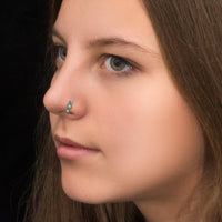Thumbnail for Glow Nose Ring - Titanium Nose Jewelry - Gold Nose Ring - Nose Piercing Jewelry Nose Ring Brother & Sisters