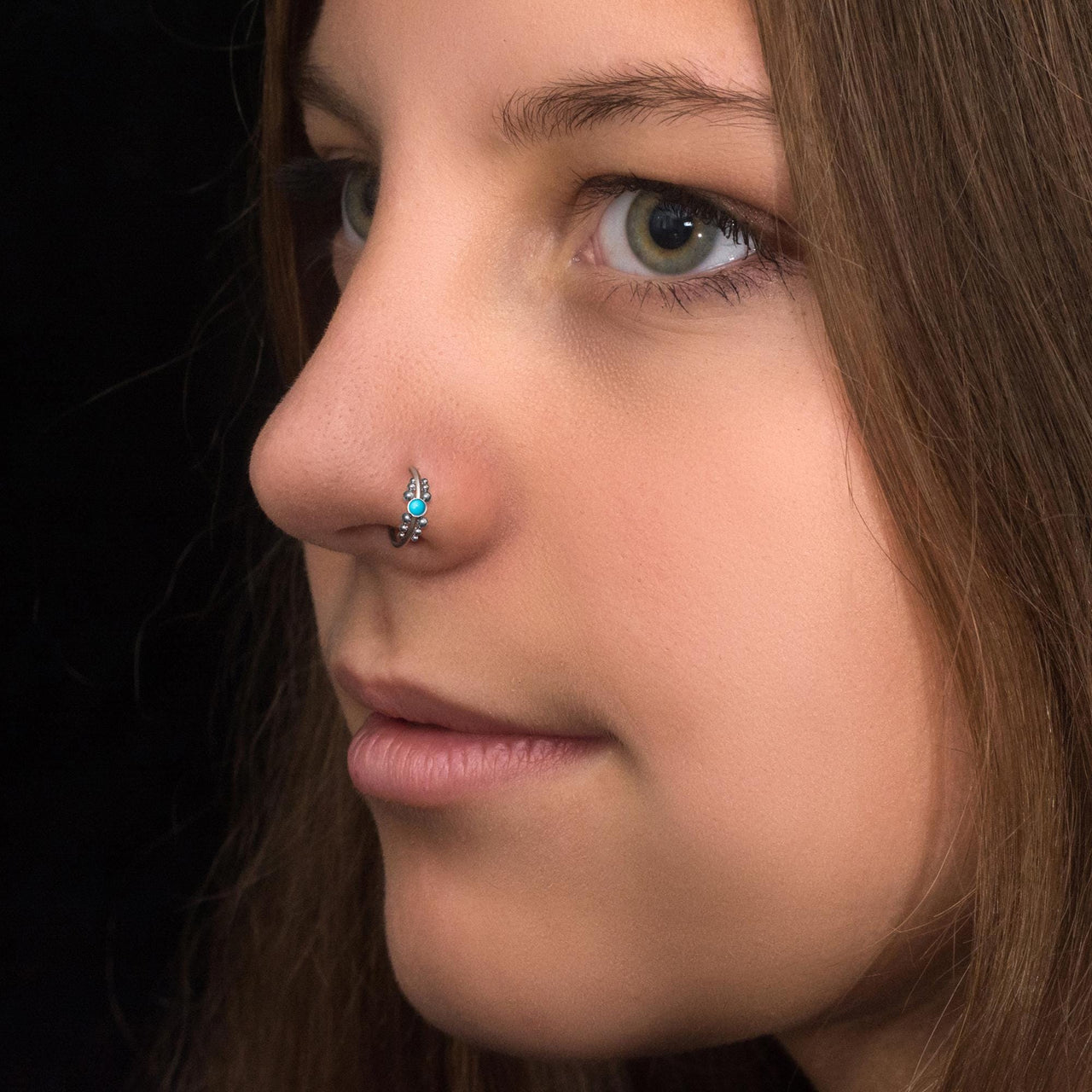 Opal Nose Ring