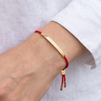 Thumbnail for Red bracelet — close-up of the details, gold | SKU: lamour-g
