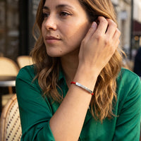 Thumbnail for Friendship bracelet — worn, everyday gesture, silver | SKU: lamour-wg