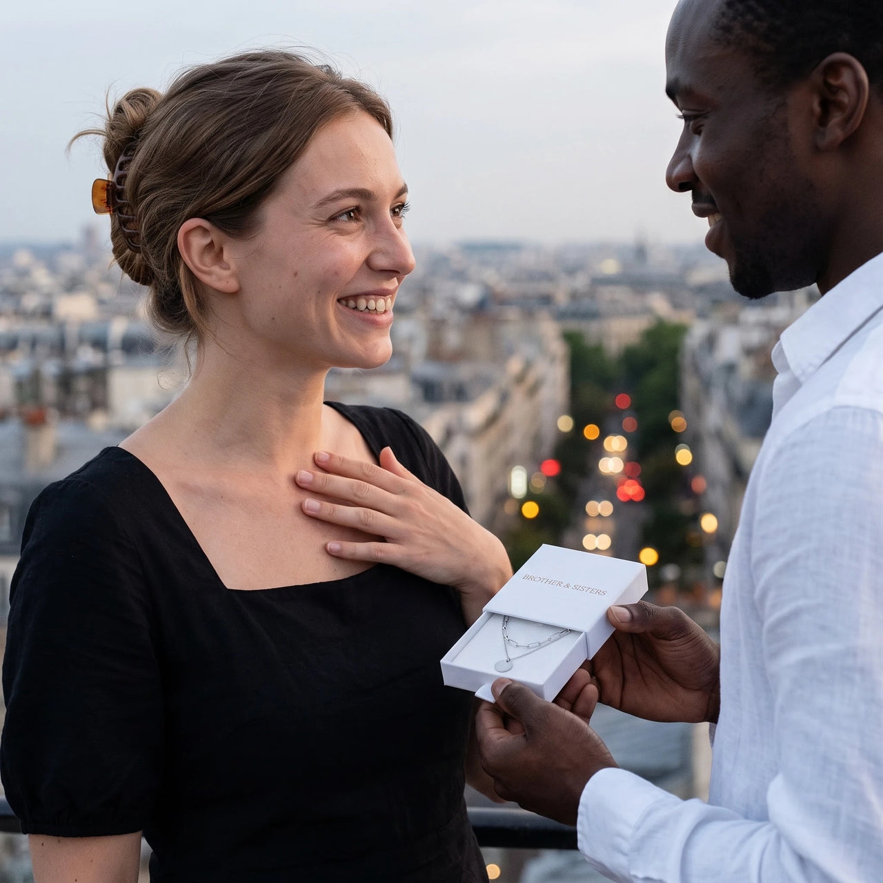 Layered necklace — offered as a gift, silver | SKU: le-tendance-wg