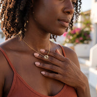 Thumbnail for Globe pendant — worn, everyday gesture, gold | SKU: 22173453-gold