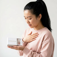 Thumbnail for The rose gold bar photo necklace in the Brother & Sisters gift box, held in her palm | SKU: TPH-BARN-ROSEGOLD